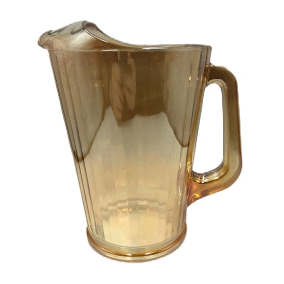 Vintage Orange Carnival Glass Pitcher with Handle - Picture 1 of 10